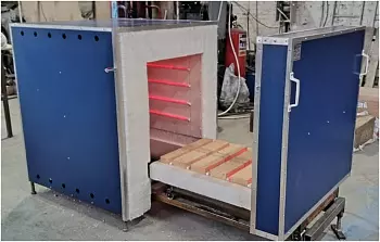 Камерная печь с выкатным подом 800/600/600
